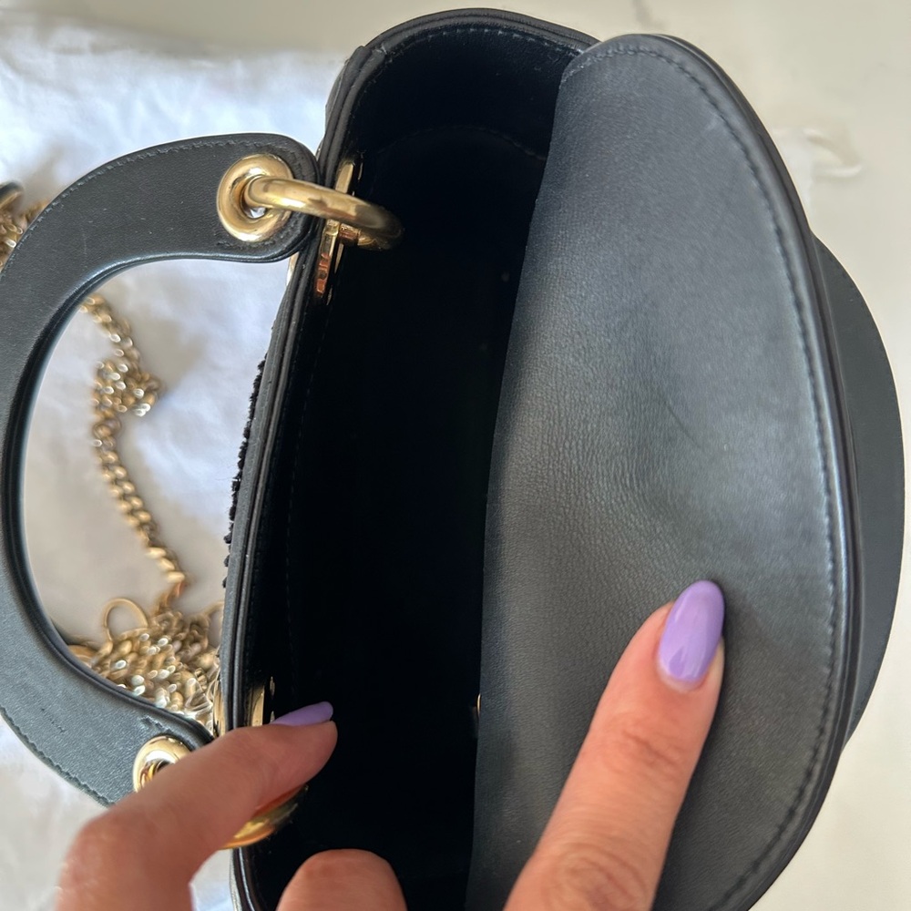 Dior Black Mini Bag with Gold Accents - Picture 5 of 9